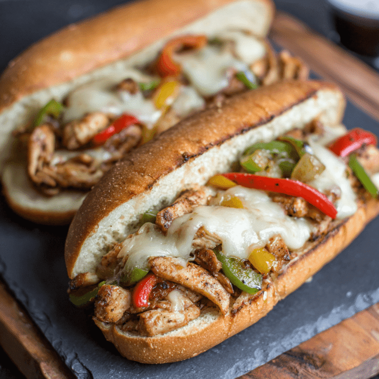 Chicken Cheese Steak Sandwiches Recipe