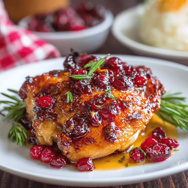 Easy Cranberry Baked Chicken Thighs Recipe