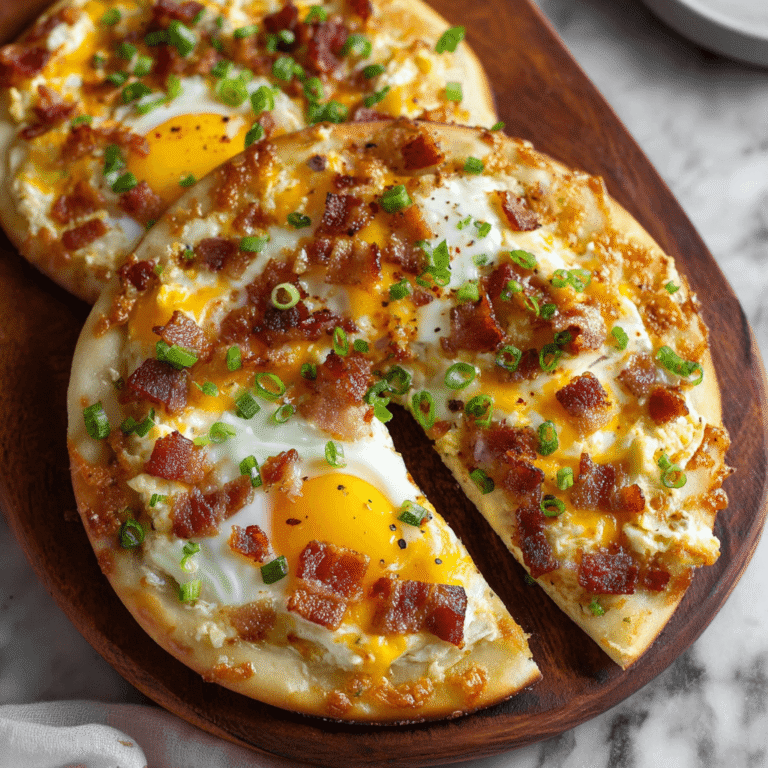 Bacon, Egg & Cheese Breakfast Pizzas Recipe