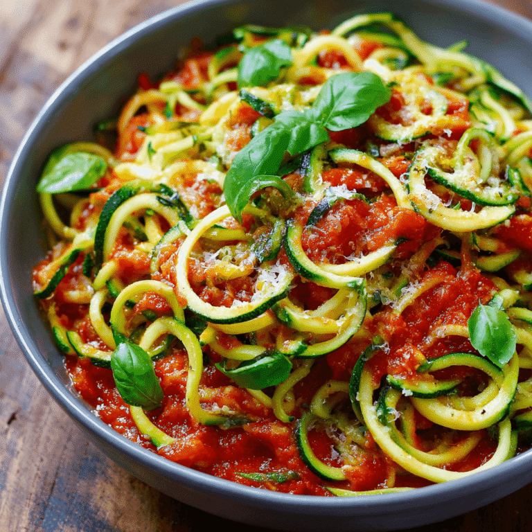 Zucchini Noodles with Tomato Sauce Recipe