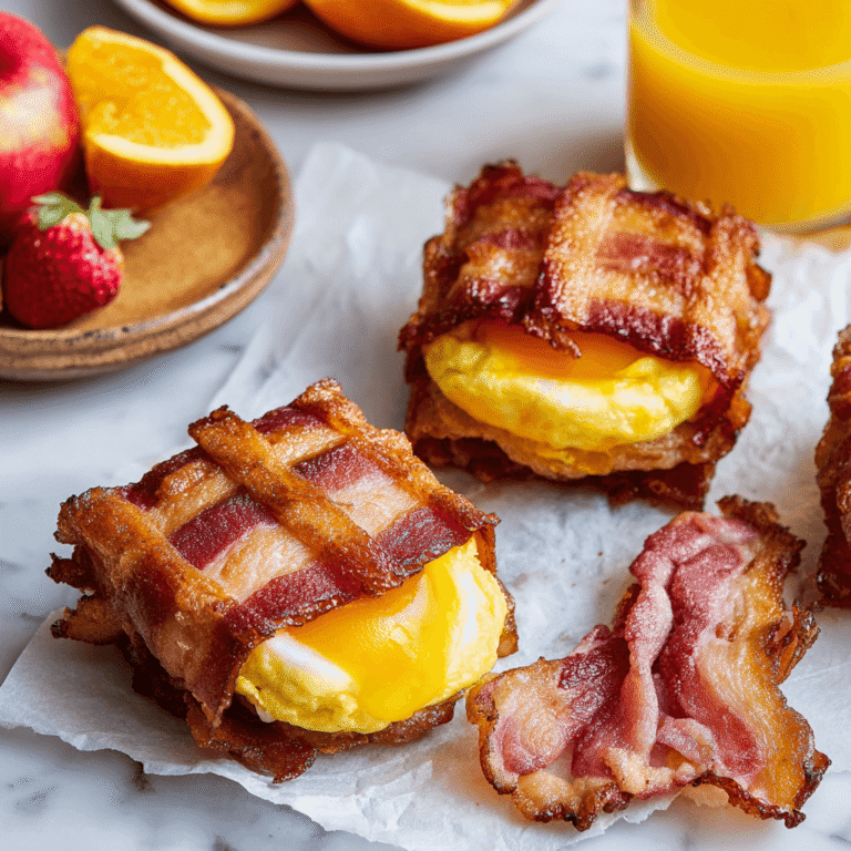 Bacon Weave Breakfast Sandwich Recipe
