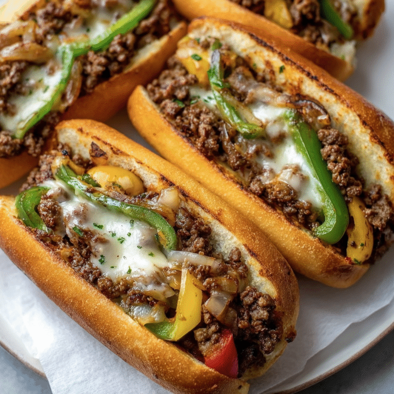 Quick Ground Beef Philly Cheesesteaks (30-Minute Recipe)
