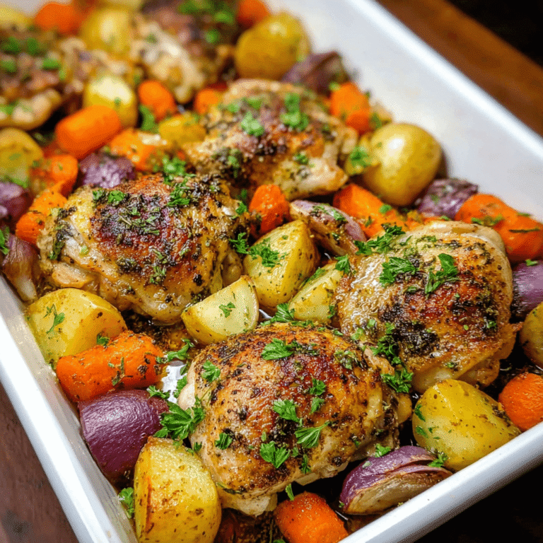 Effortless Sheet Pan Chicken Thighs and Root Veggies