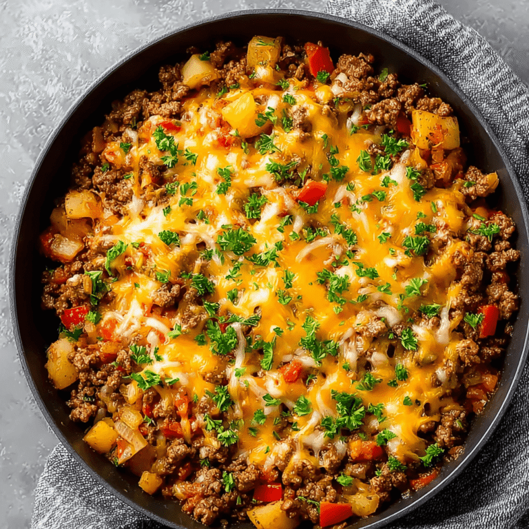 30-Minute Cheesy Taco Ground Beef Skillet