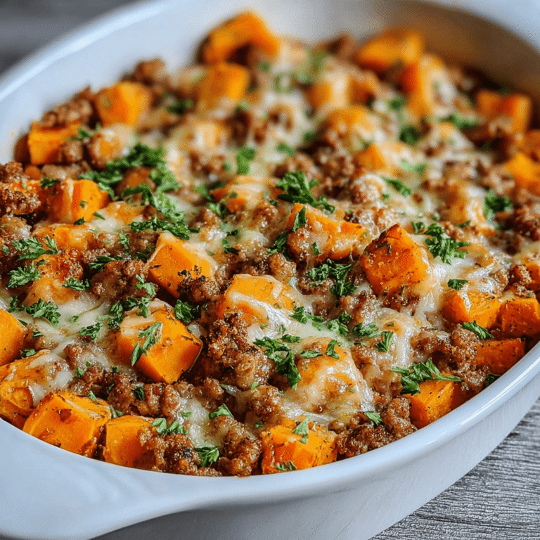 Easy Ground Turkey Sweet Potato Bake
