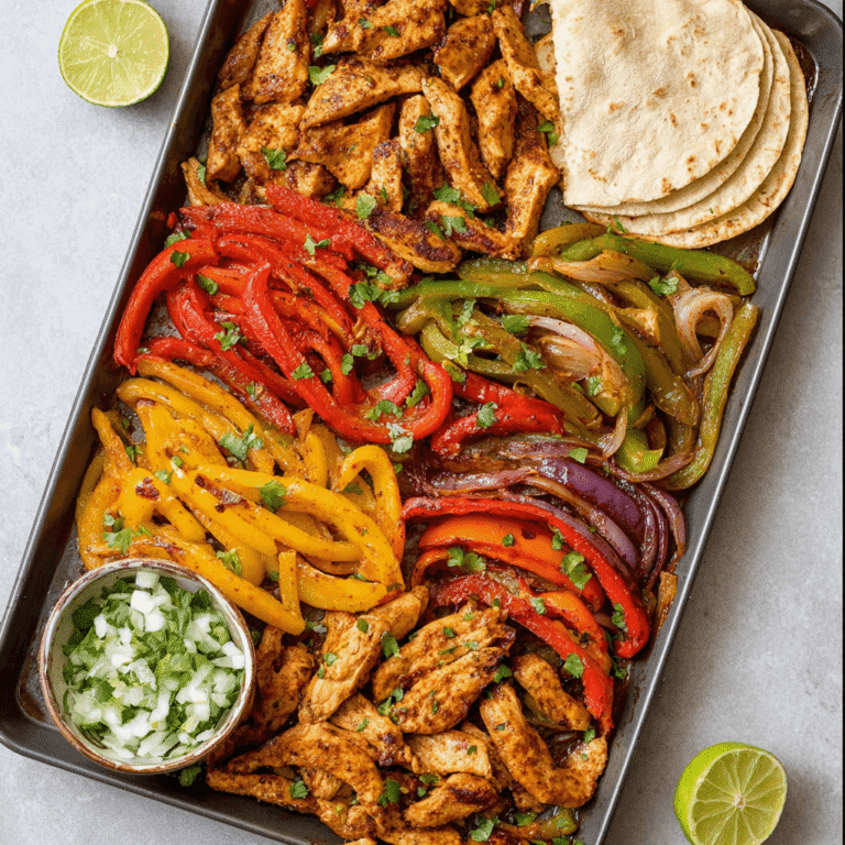 Easy Sheet Pan Chicken Fajitas (30-Minute Recipe)