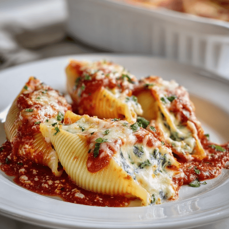 Easy Spinach and Ricotta Stuffed Shells