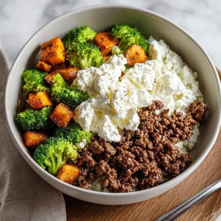 Flavor-Packed High Protein Cottage Cheese Beef Bowl Dinner Recipe