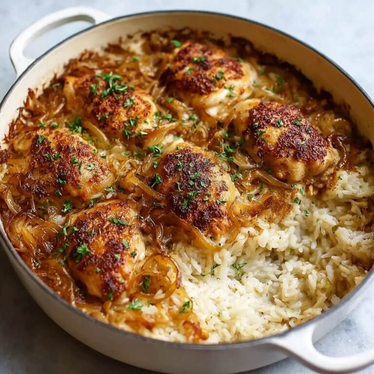 One-Pot French Onion Chicken Rice Dinner Recipe for Simple Weeknight Comfort